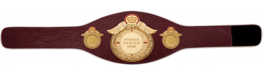CHAMPIONSHIP BELT PROWING/G/ENGRAVE - AVAILABLE IN 6+ COLOURS